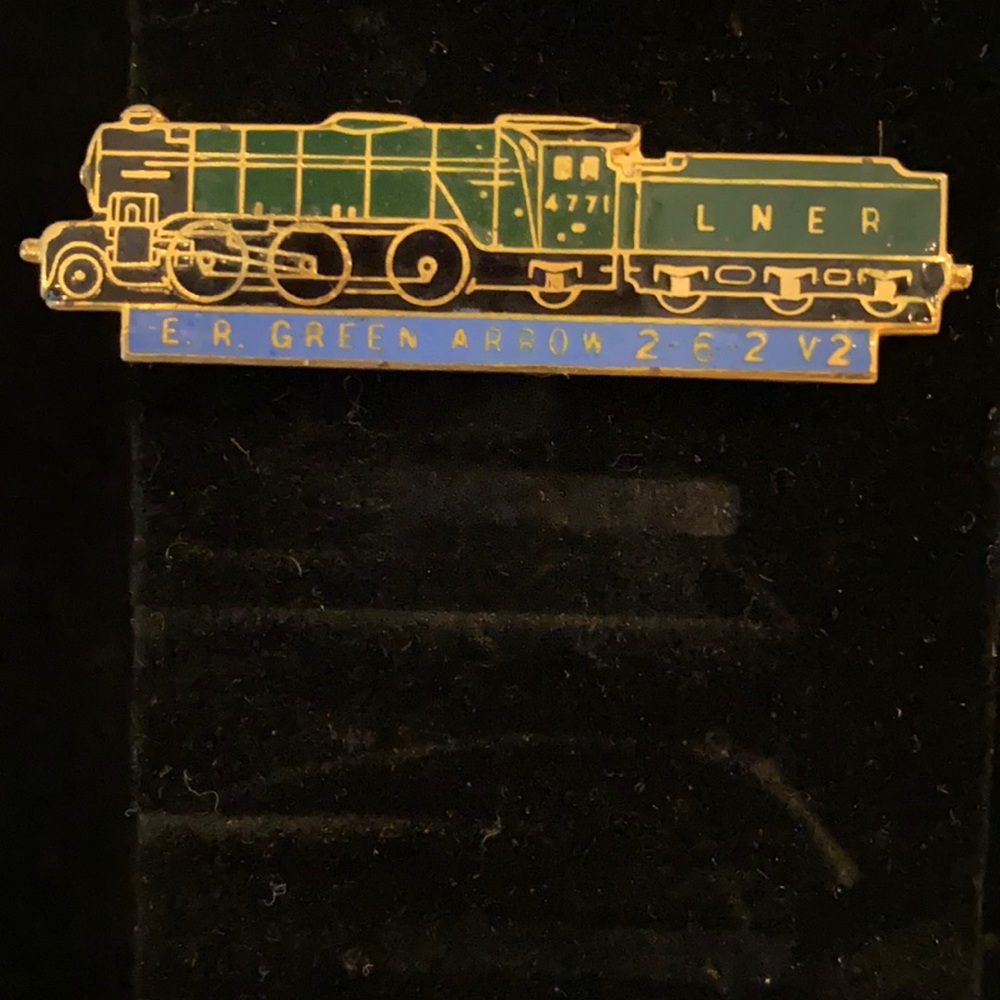 Vintage train Tie Clasp